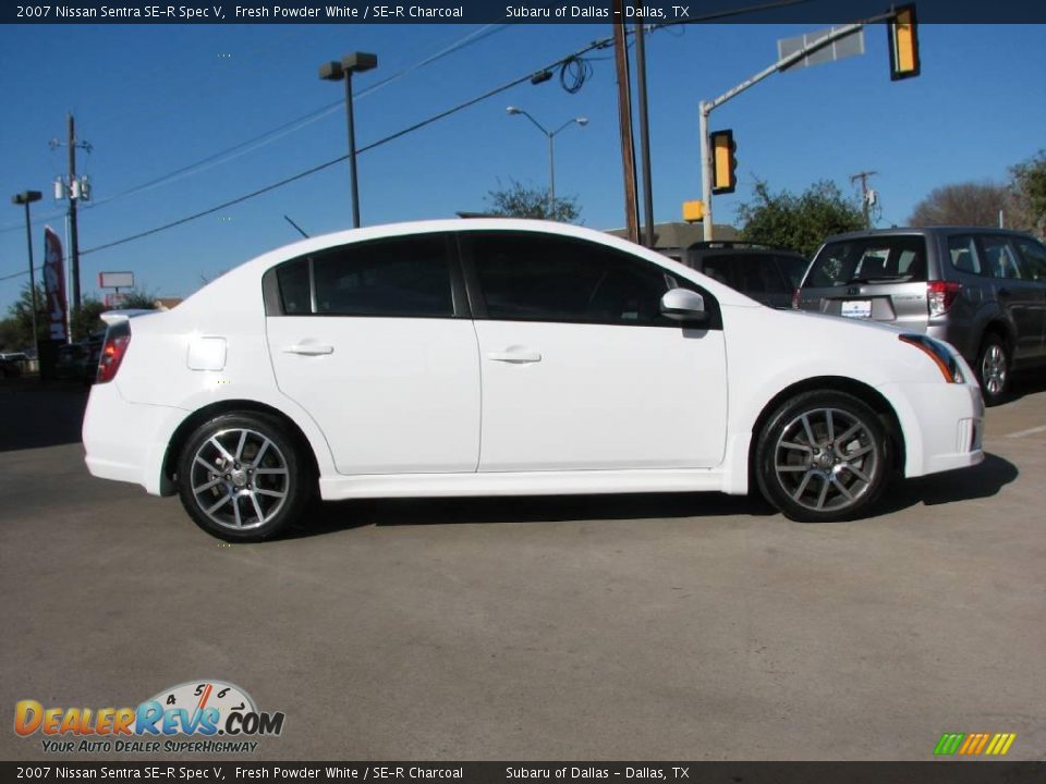 2007 Nissan Sentra SE-R Spec V Fresh Powder White / SE-R Charcoal Photo #8