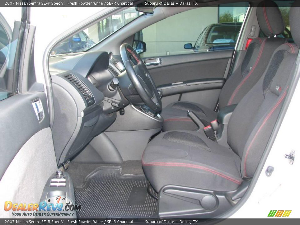 2007 Nissan Sentra SE-R Spec V Fresh Powder White / SE-R Charcoal Photo #9