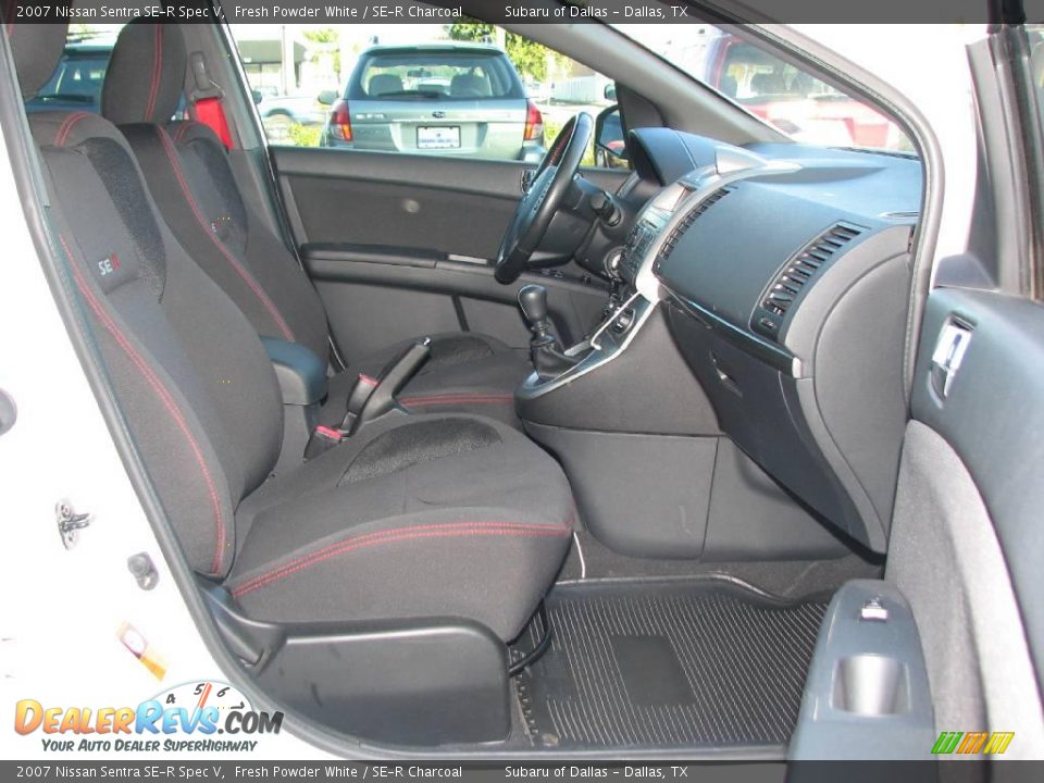 2007 Nissan Sentra SE-R Spec V Fresh Powder White / SE-R Charcoal Photo #10