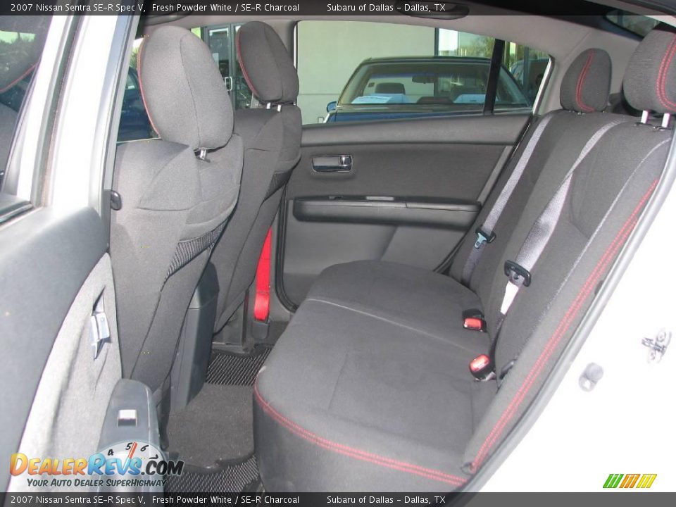 2007 Nissan Sentra SE-R Spec V Fresh Powder White / SE-R Charcoal Photo #12