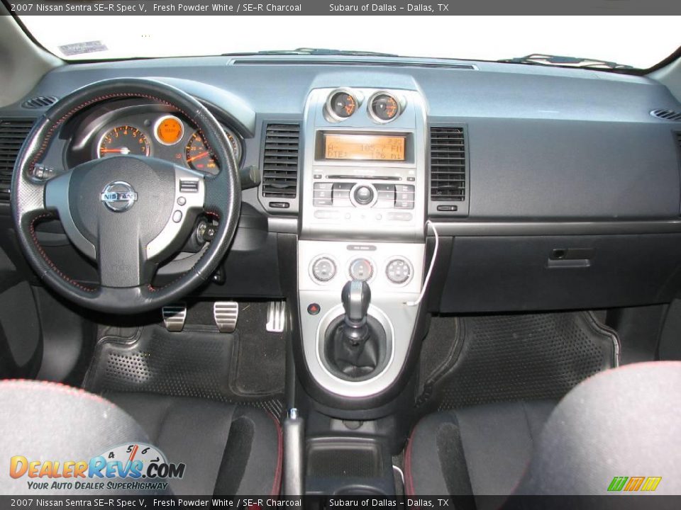 2007 Nissan Sentra SE-R Spec V Fresh Powder White / SE-R Charcoal Photo #13