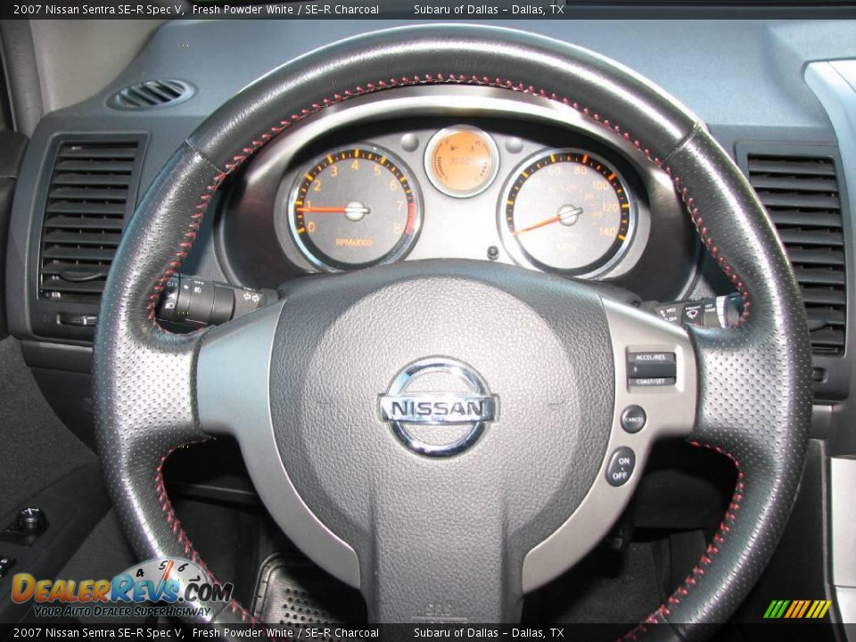 2007 Nissan Sentra SE-R Spec V Fresh Powder White / SE-R Charcoal Photo #15