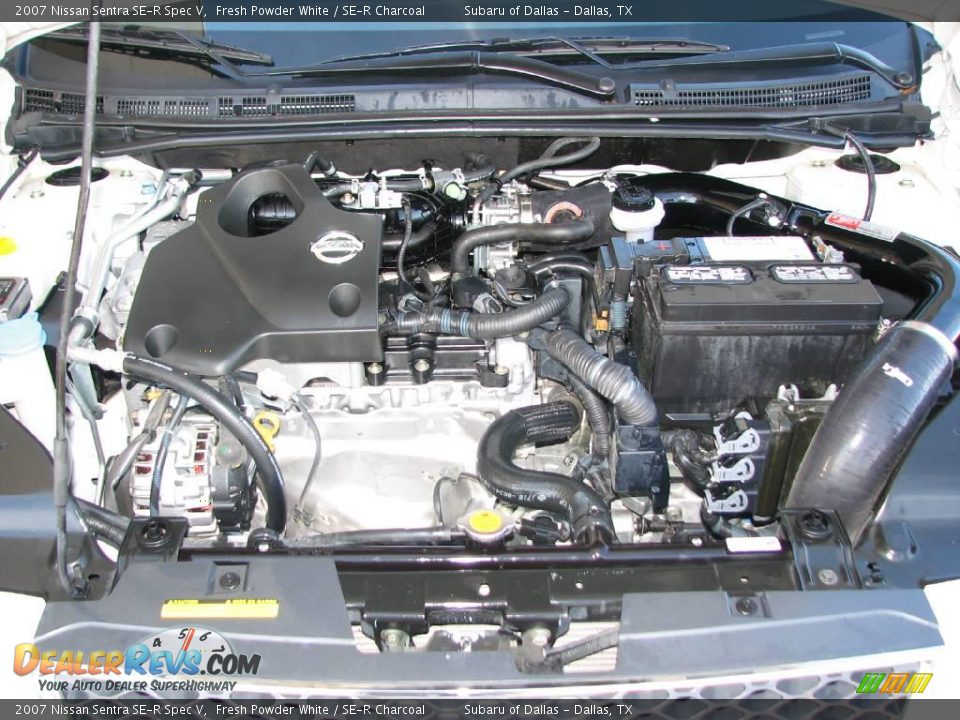 2007 Nissan Sentra SE-R Spec V Fresh Powder White / SE-R Charcoal Photo #18