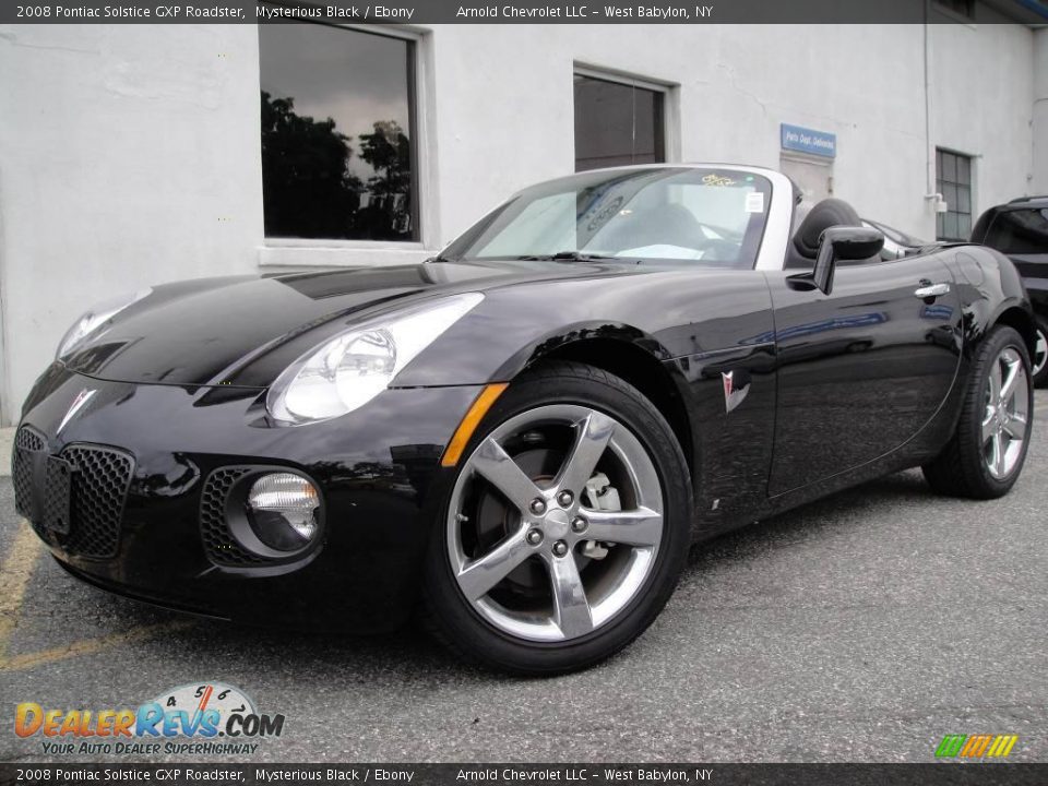 2008 Pontiac Solstice GXP Roadster Mysterious Black / Ebony Photo #1