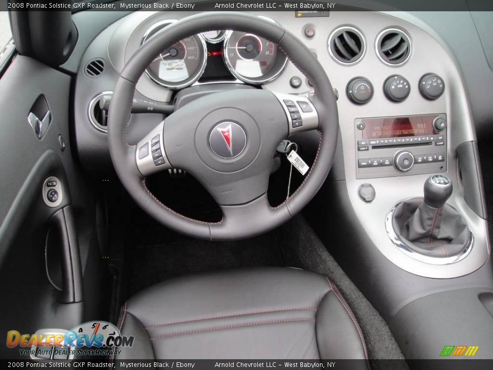 2008 Pontiac Solstice GXP Roadster Mysterious Black / Ebony Photo #12