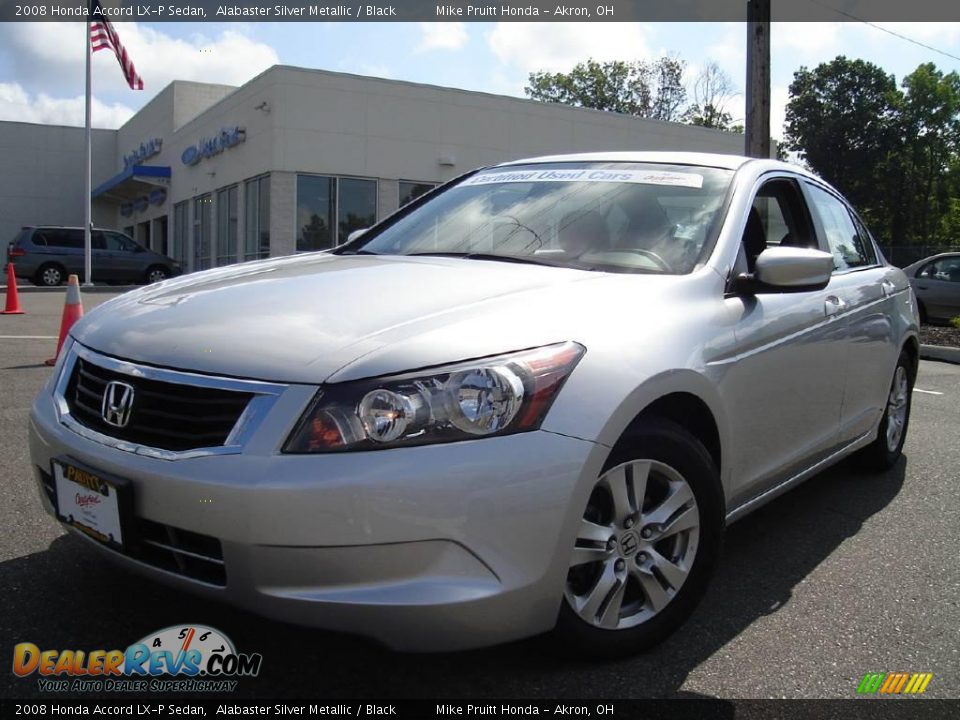 2008 Honda Accord LX-P Sedan Alabaster Silver Metallic / Black Photo #1
