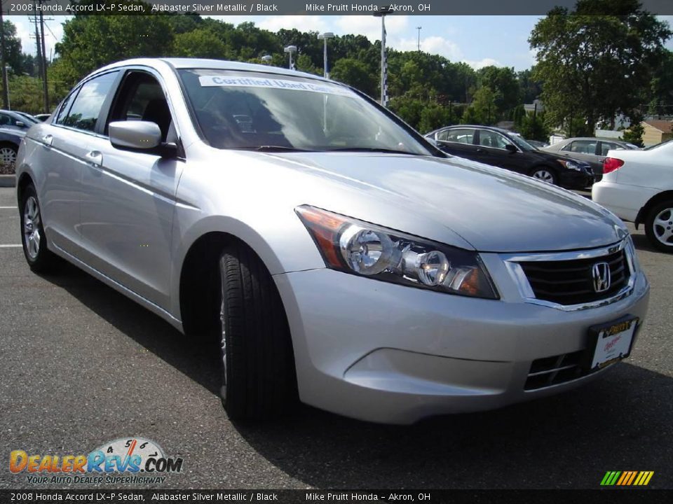 2008 Honda Accord LX-P Sedan Alabaster Silver Metallic / Black Photo #7