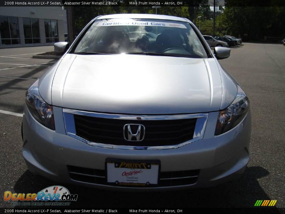 2008 Honda Accord LX-P Sedan Alabaster Silver Metallic / Black Photo #8