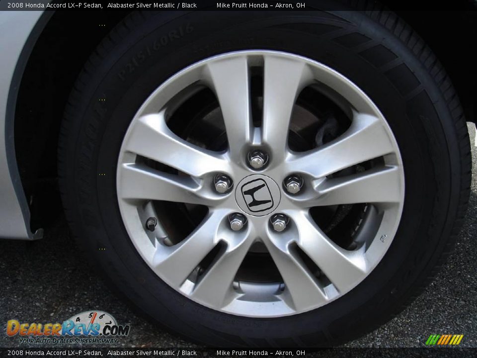 2008 Honda Accord LX-P Sedan Alabaster Silver Metallic / Black Photo #11
