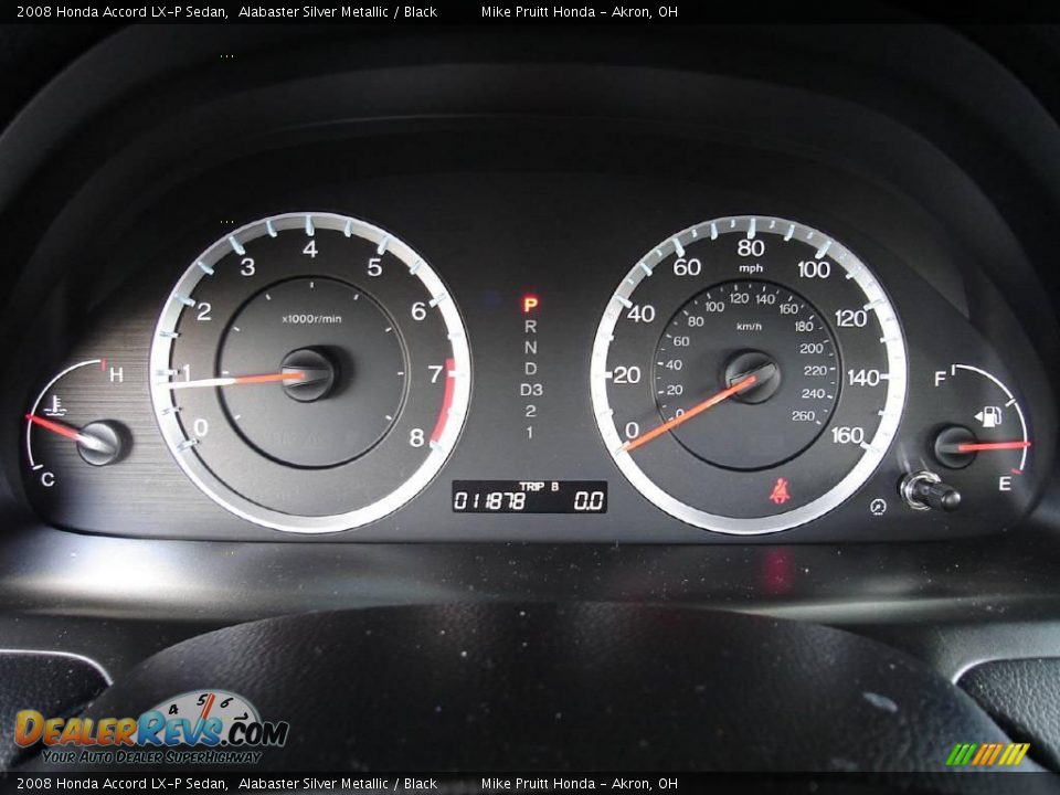 2008 Honda Accord LX-P Sedan Alabaster Silver Metallic / Black Photo #23