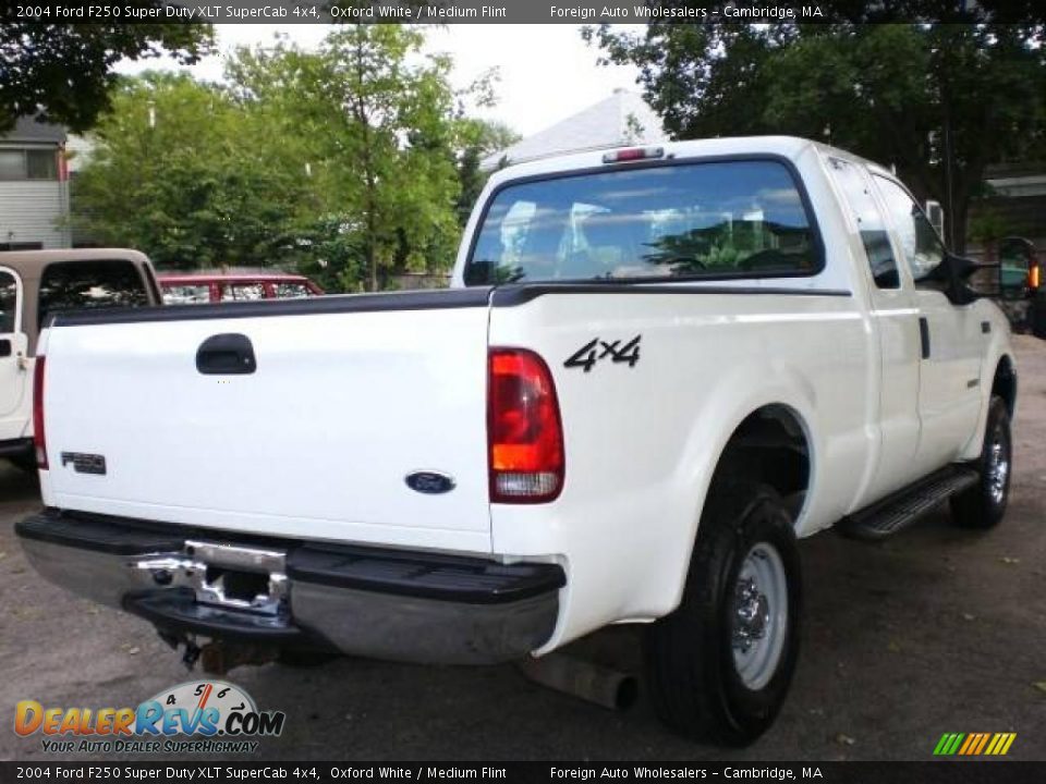 2004 Ford F250 Super Duty XLT SuperCab 4x4 Oxford White / Medium Flint Photo #14