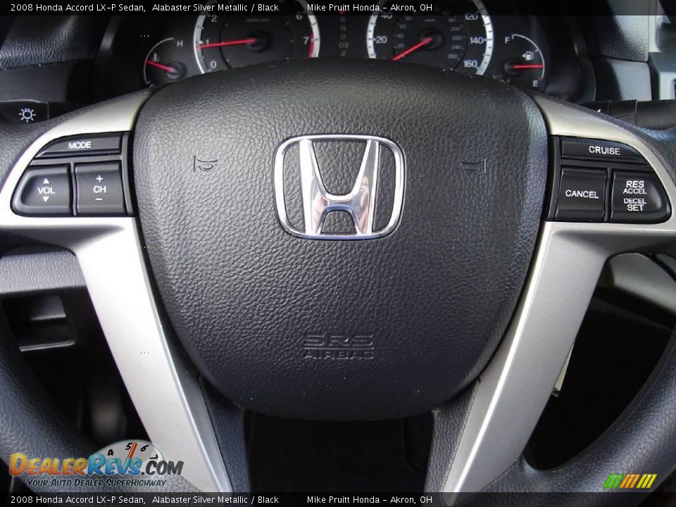 2008 Honda Accord LX-P Sedan Alabaster Silver Metallic / Black Photo #24