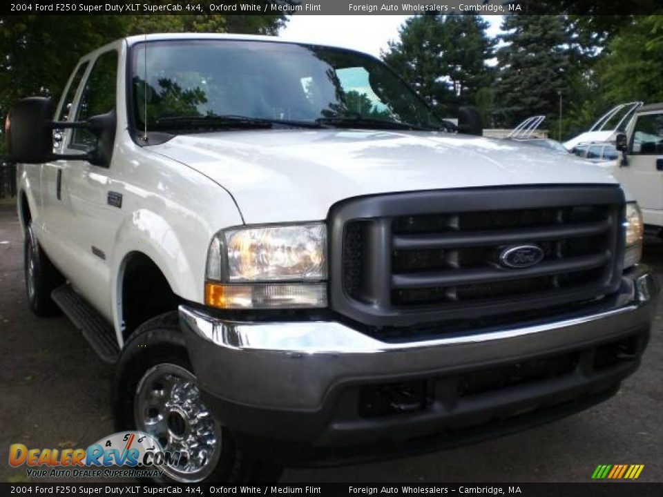 2004 Ford F250 Super Duty XLT SuperCab 4x4 Oxford White / Medium Flint Photo #27