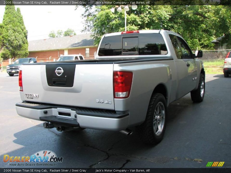 2006 Nissan Titan SE King Cab Radiant Silver / Steel Gray Photo #5