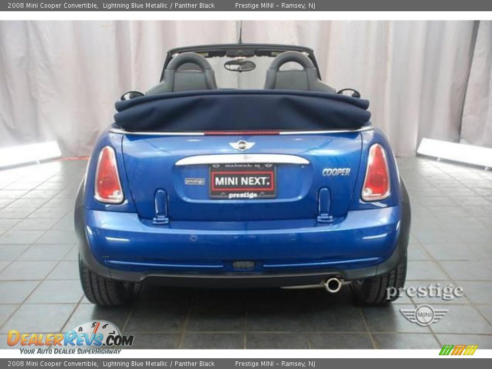 2008 Mini Cooper Convertible Lightning Blue Metallic / Panther Black Photo #2