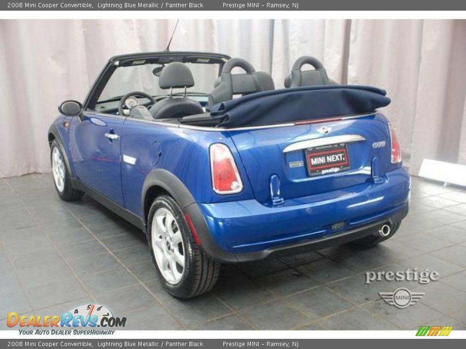 2008 Mini Cooper Convertible Lightning Blue Metallic / Panther Black Photo #3