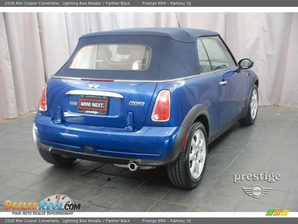 2008 Mini Cooper Convertible Lightning Blue Metallic / Panther Black Photo #4