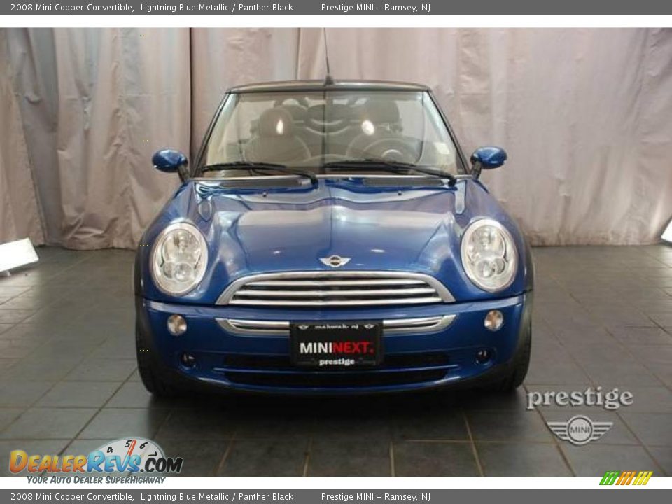 2008 Mini Cooper Convertible Lightning Blue Metallic / Panther Black Photo #5