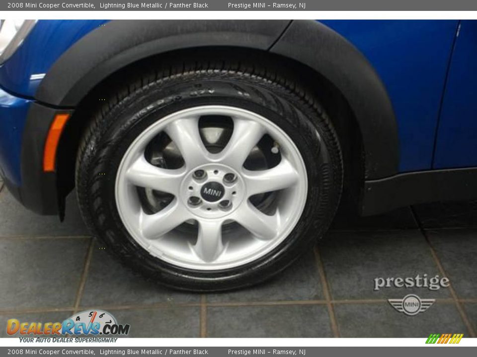 2008 Mini Cooper Convertible Lightning Blue Metallic / Panther Black Photo #7