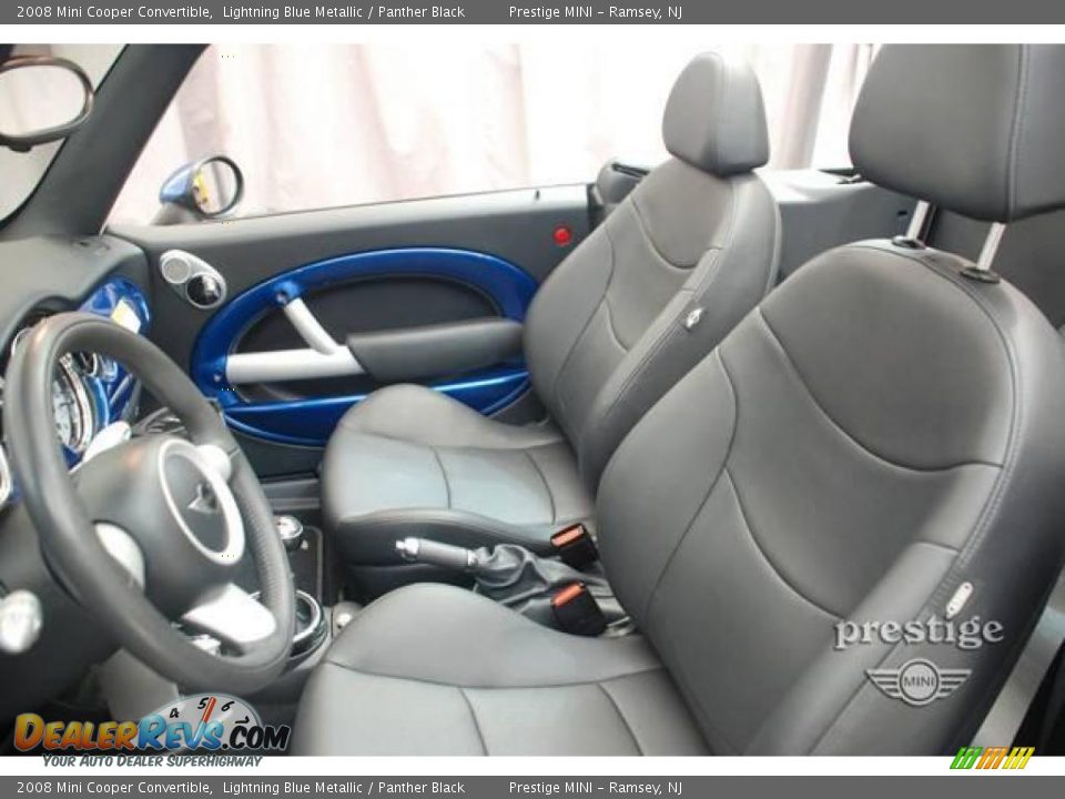 2008 Mini Cooper Convertible Lightning Blue Metallic / Panther Black Photo #10