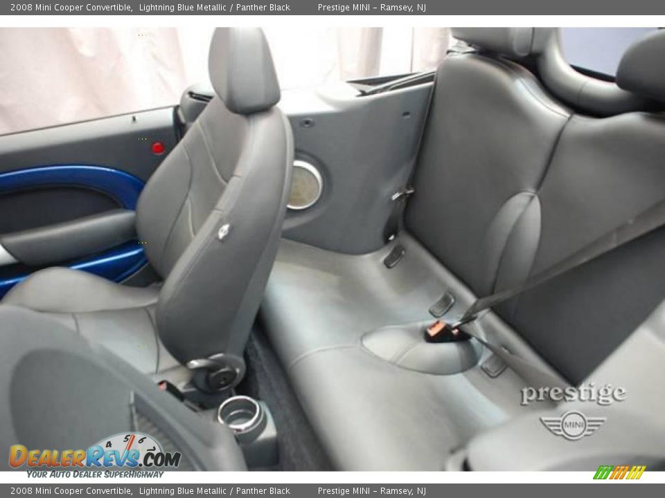 2008 Mini Cooper Convertible Lightning Blue Metallic / Panther Black Photo #11