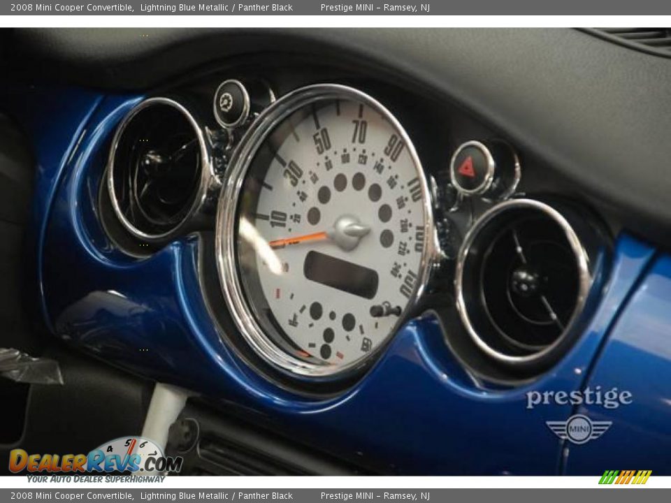 2008 Mini Cooper Convertible Lightning Blue Metallic / Panther Black Photo #14
