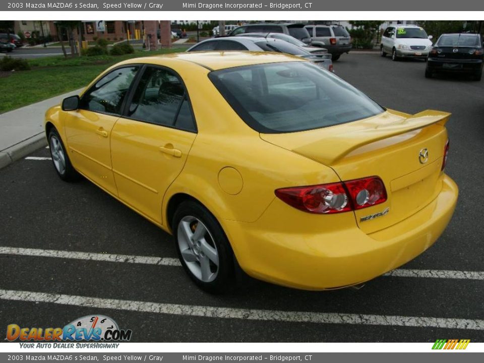2003 Mazda MAZDA6 s Sedan Speed Yellow / Gray Photo #6