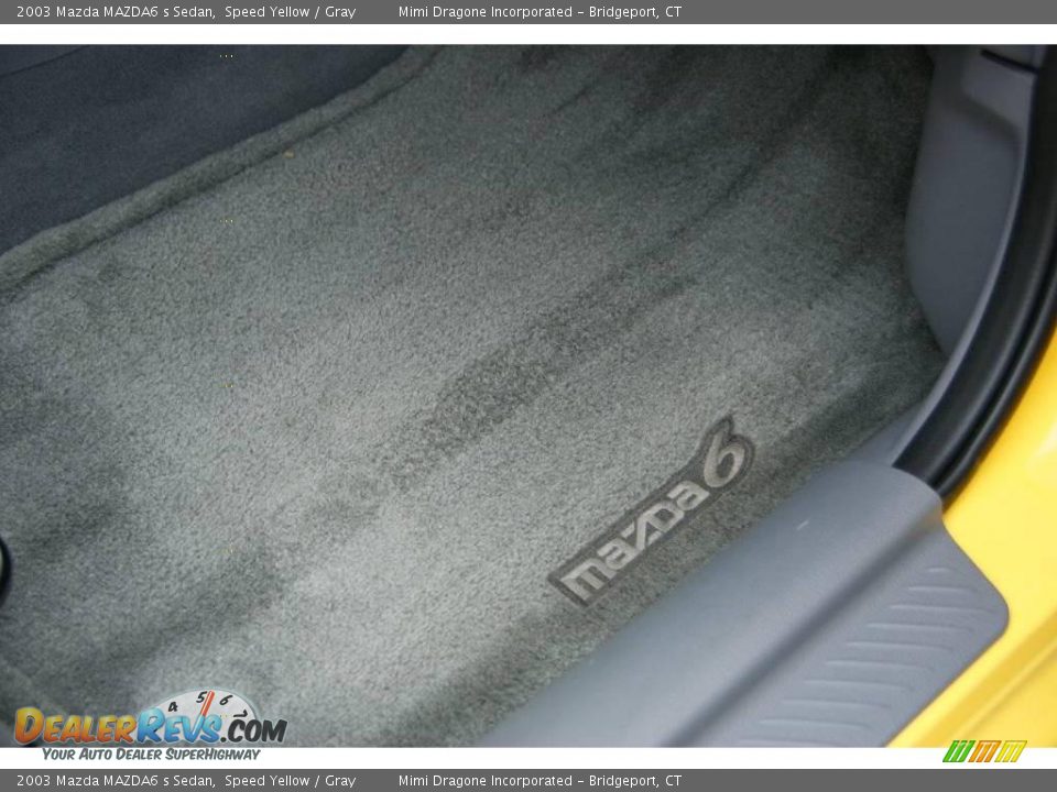 2003 Mazda MAZDA6 s Sedan Speed Yellow / Gray Photo #18