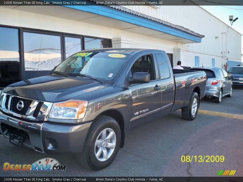 2008 Nissan Titan SE King Cab Smoke Gray / Charcoal Photo #1