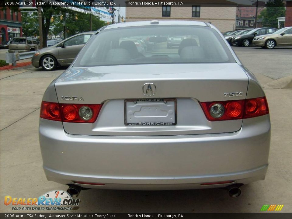 2006 Acura TSX Sedan Alabaster Silver Metallic / Ebony Black Photo #3