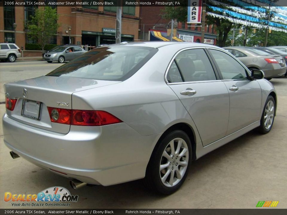 2006 Acura TSX Sedan Alabaster Silver Metallic / Ebony Black Photo #4
