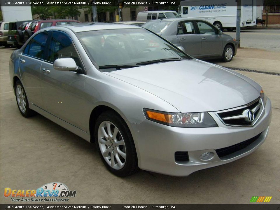 2006 Acura TSX Sedan Alabaster Silver Metallic / Ebony Black Photo #6