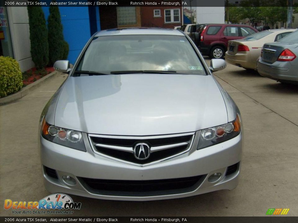 2006 Acura TSX Sedan Alabaster Silver Metallic / Ebony Black Photo #7