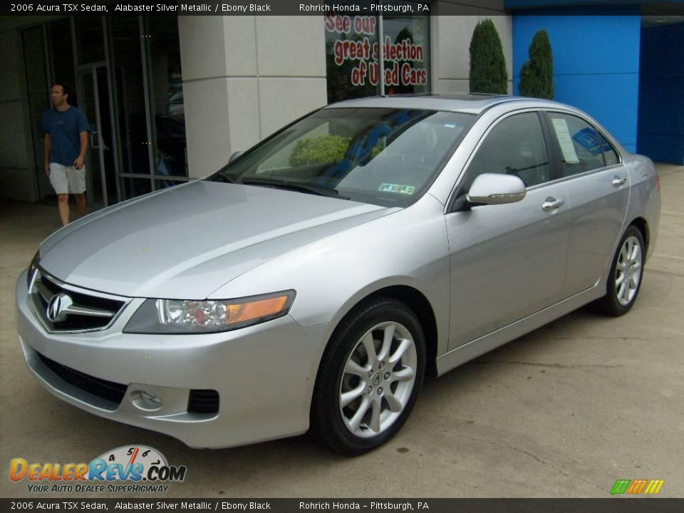 2006 Acura TSX Sedan Alabaster Silver Metallic / Ebony Black Photo #8