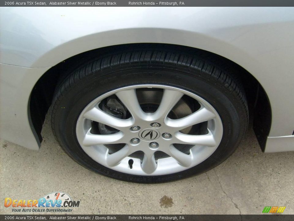 2006 Acura TSX Sedan Alabaster Silver Metallic / Ebony Black Photo #9