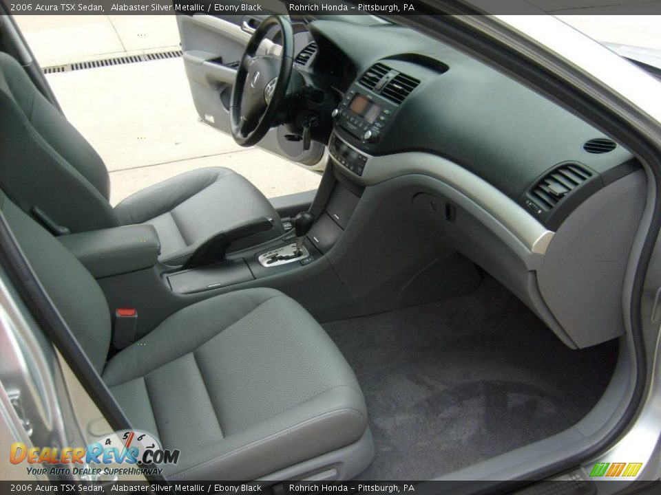 2006 Acura TSX Sedan Alabaster Silver Metallic / Ebony Black Photo #17