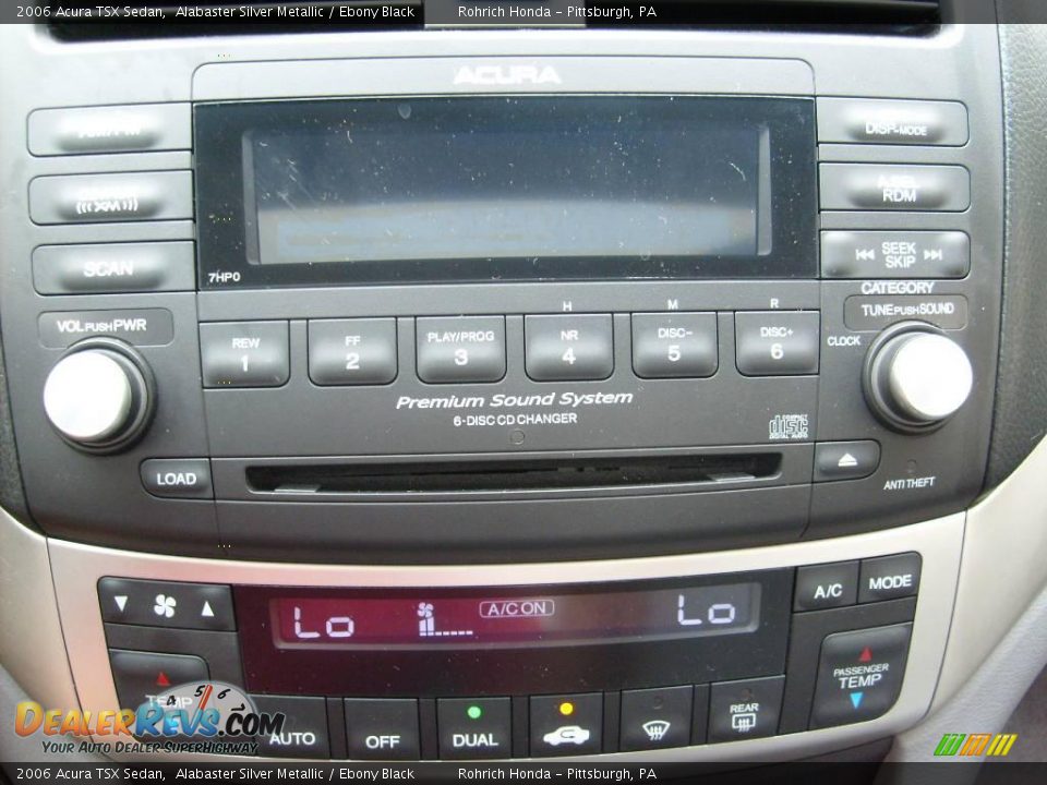 2006 Acura TSX Sedan Alabaster Silver Metallic / Ebony Black Photo #19