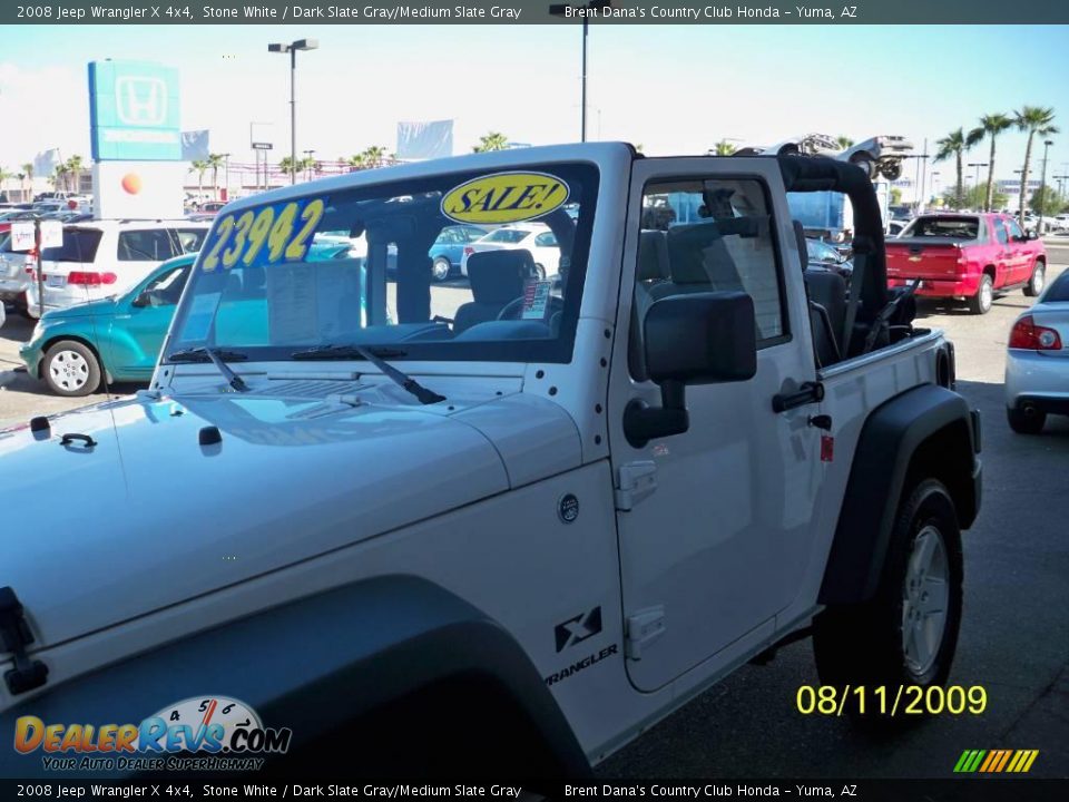 2008 Jeep Wrangler X 4x4 Stone White / Dark Slate Gray/Medium Slate Gray Photo #1
