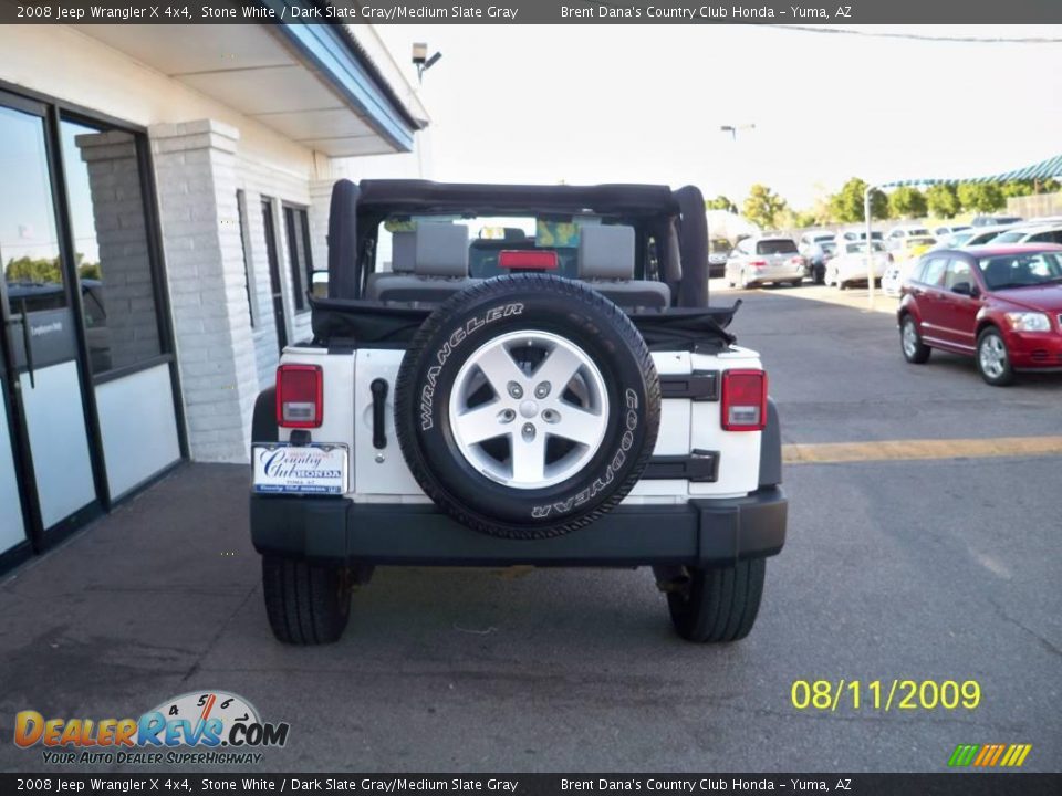 2008 Jeep Wrangler X 4x4 Stone White / Dark Slate Gray/Medium Slate Gray Photo #3