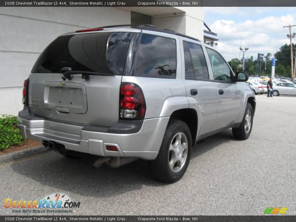 2008 Chevrolet TrailBlazer LS 4x4 Silverstone Metallic / Light Gray Photo #3