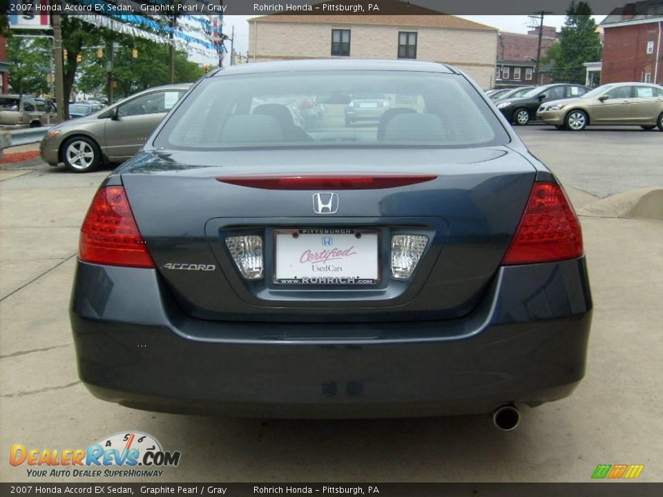 2007 Honda Accord EX Sedan Graphite Pearl / Gray Photo #3