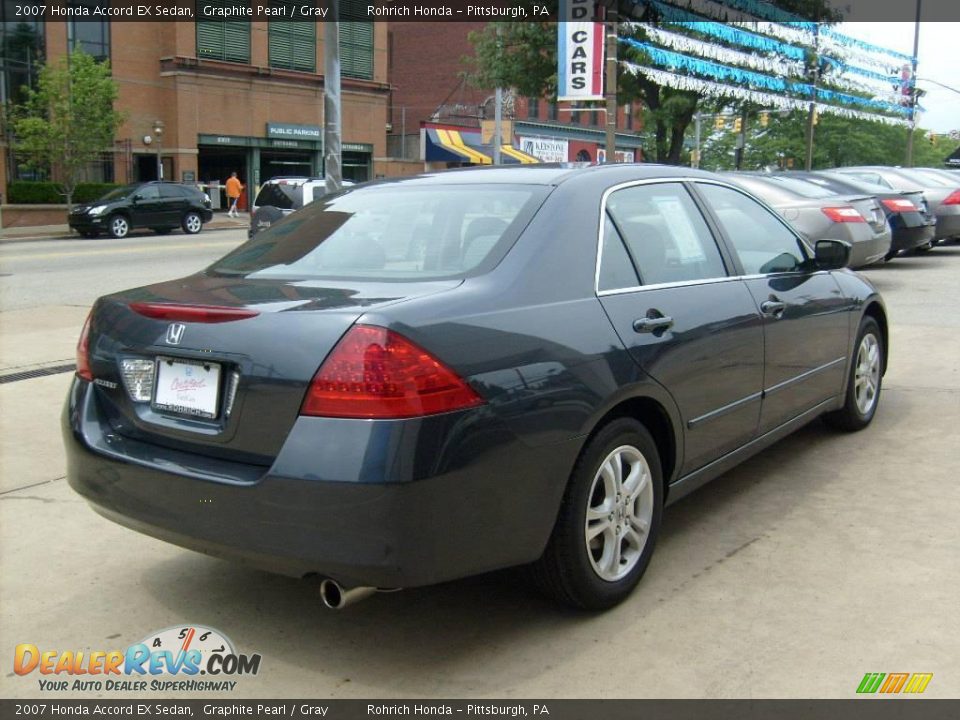 2007 Honda Accord EX Sedan Graphite Pearl / Gray Photo #4