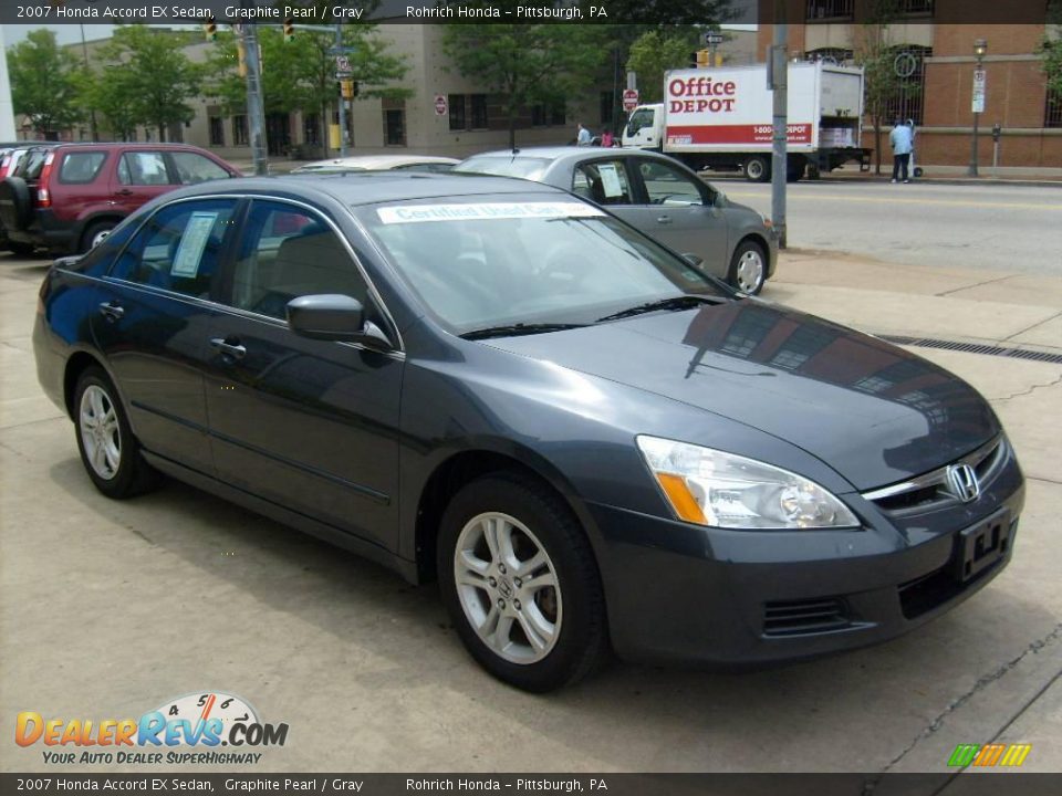 2007 Honda Accord EX Sedan Graphite Pearl / Gray Photo #6
