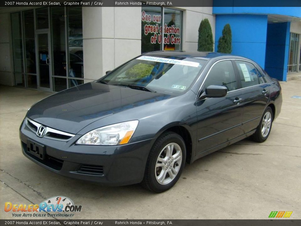 2007 Honda Accord EX Sedan Graphite Pearl / Gray Photo #8