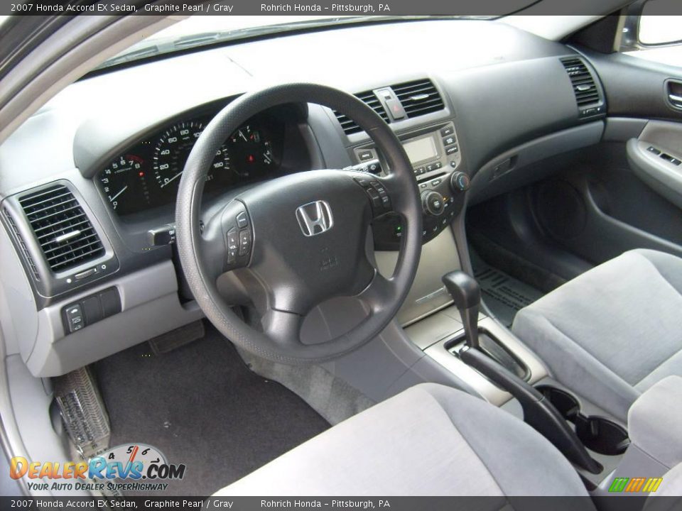 2007 Honda Accord EX Sedan Graphite Pearl / Gray Photo #11