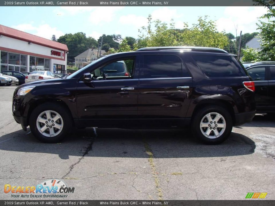 2009 Saturn Outlook XR AWD Garnet Red / Black Photo #7