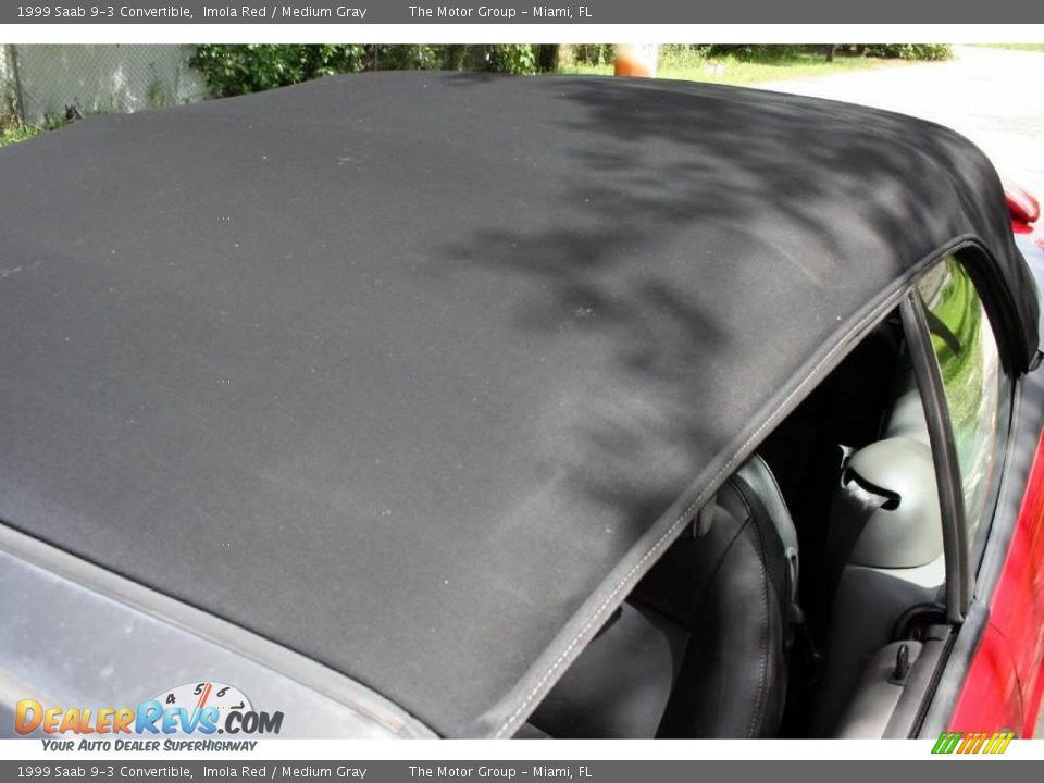 1999 Saab 9-3 Convertible Imola Red / Medium Gray Photo #18