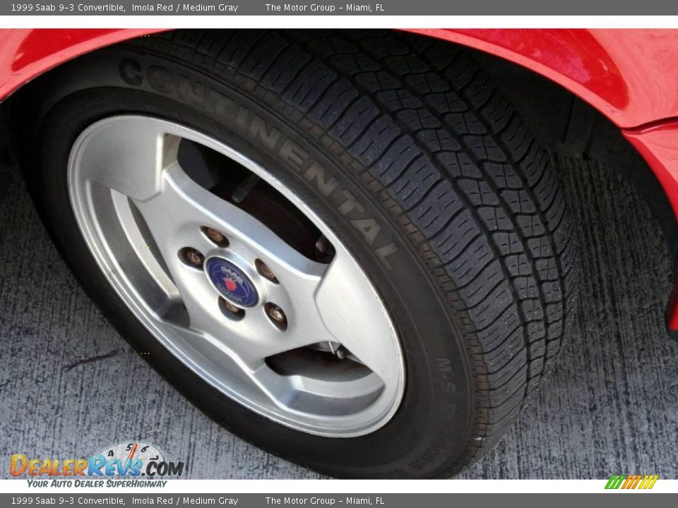1999 Saab 9-3 Convertible Imola Red / Medium Gray Photo #19