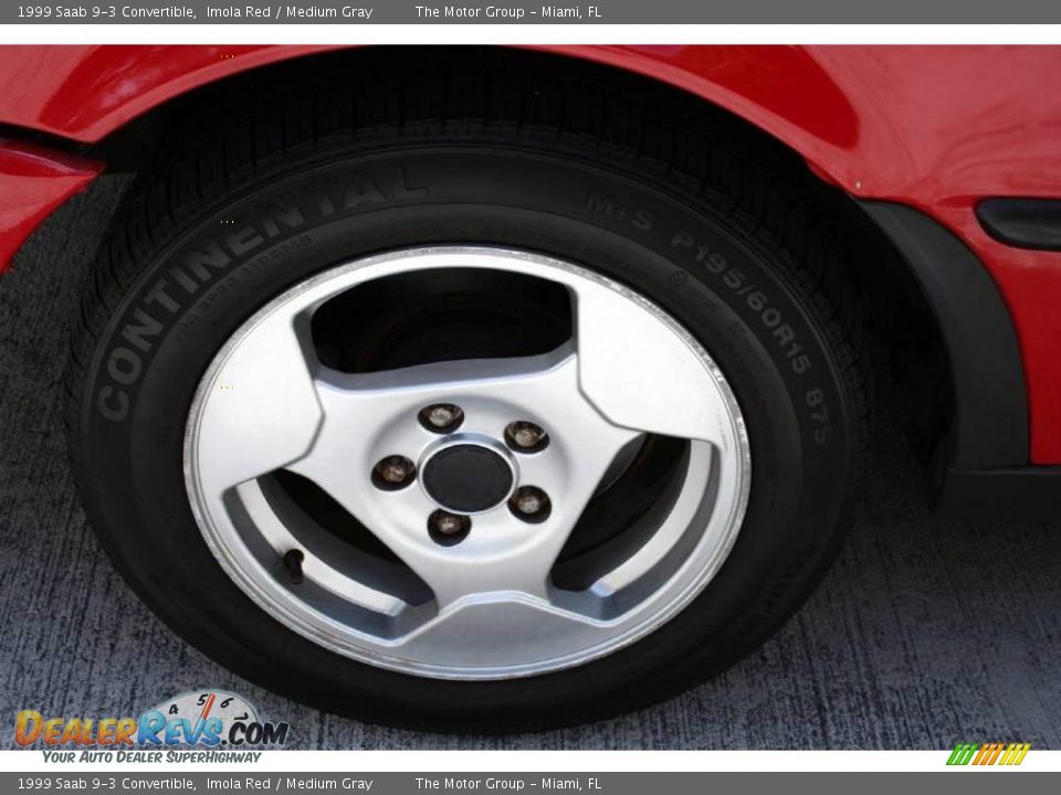 1999 Saab 9-3 Convertible Imola Red / Medium Gray Photo #22