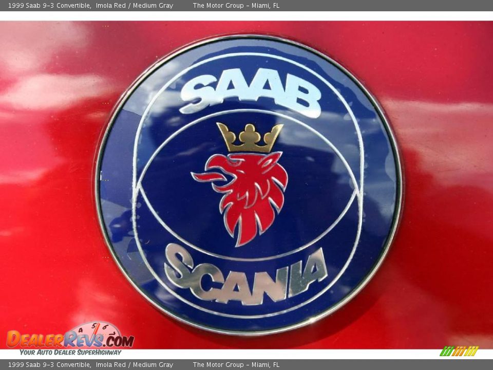 1999 Saab 9-3 Convertible Imola Red / Medium Gray Photo #26